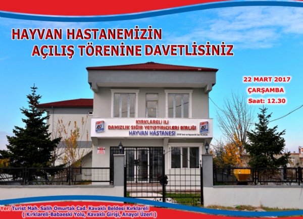 Hayvan Hastanemizin Alna Davet