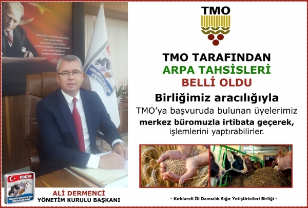 TMO Tarafndan Arpa Tahsisleri Belli Oldu